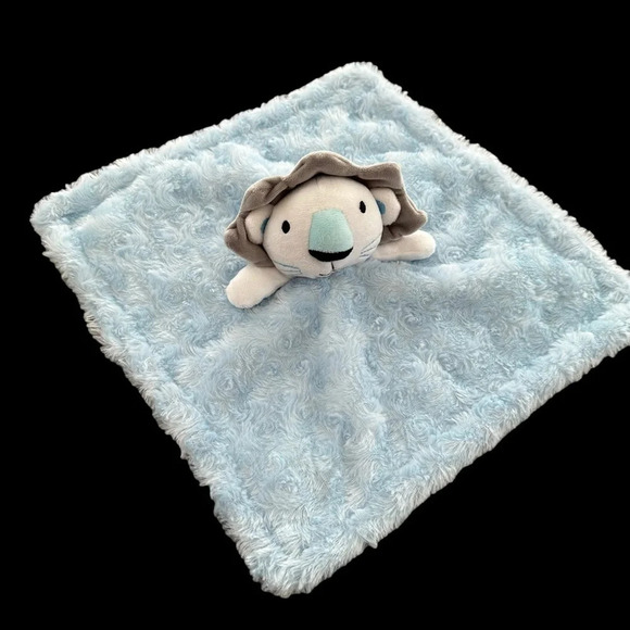 Baby by Bon Bebe Boys Little Lion Plush Lovie Security Blanket Square Blankie - Picture 1 of 4
